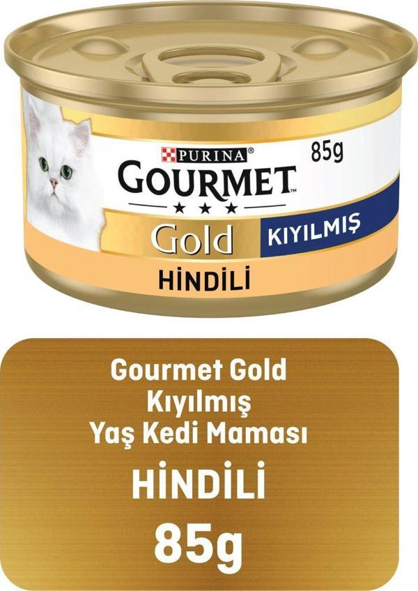 Gourmet Gold Hindi Etli Yetişkin Kıyılmış Kedi Konservesi 85 Gr - Image 1