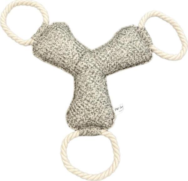 Pet Comfort İpli Bumerang Köpek Oyuncağı A.Gri 30cm - Image 1