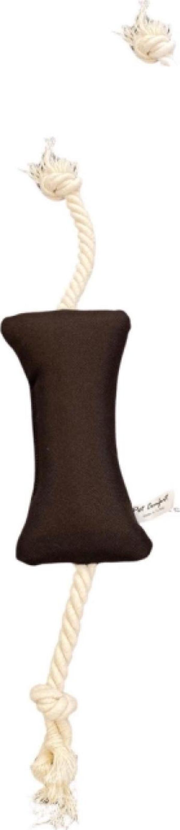 Pet Comfort İpli Kemik Su Geçirmez Köpek Oyuncağı, Kahverengi 17cm - Image 1