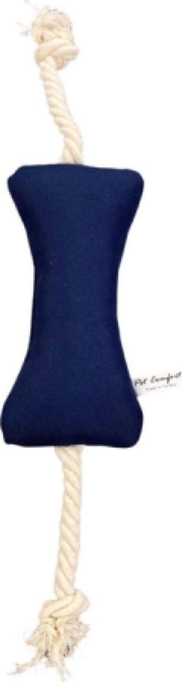 Pet Comfort İpli Kemik Su Geçirmez Köpek Oyuncağı, Lacivert 17cm - Image 1