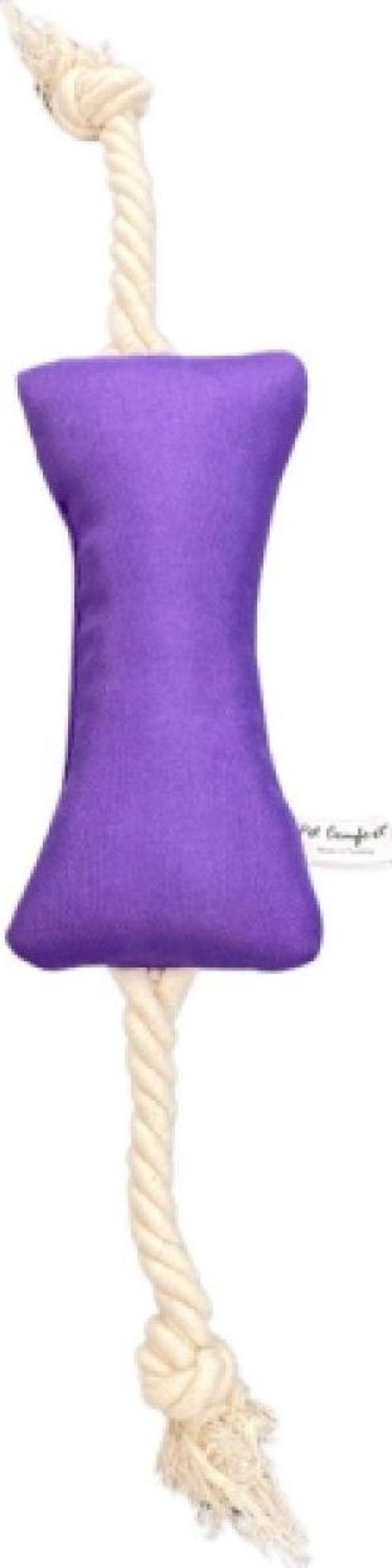 Pet Comfort İpli Kemik Su Geçirmez Köpek Oyuncağı, Mor 17cm - Image 1