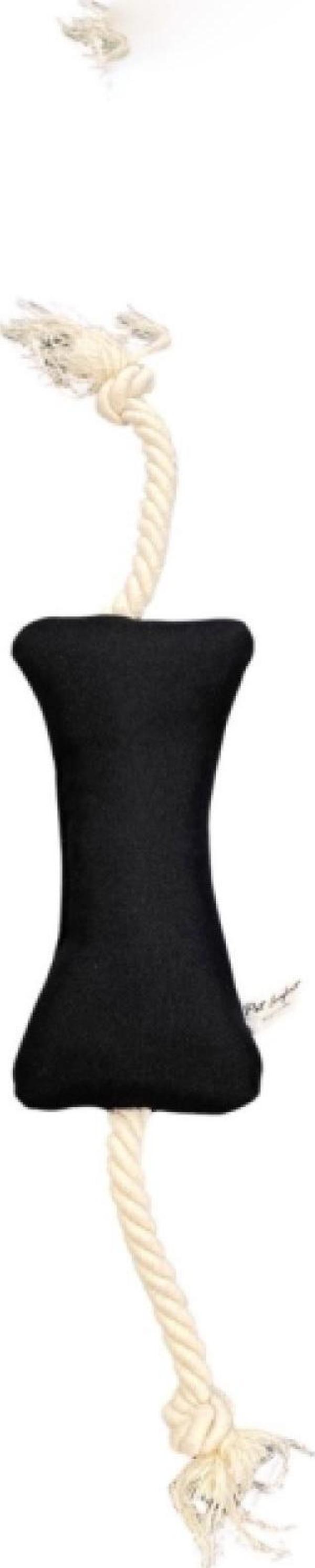 Pet Comfort İpli Kemik Su Geçirmez Köpek Oyuncağı, Siyah 17cm - Image 1