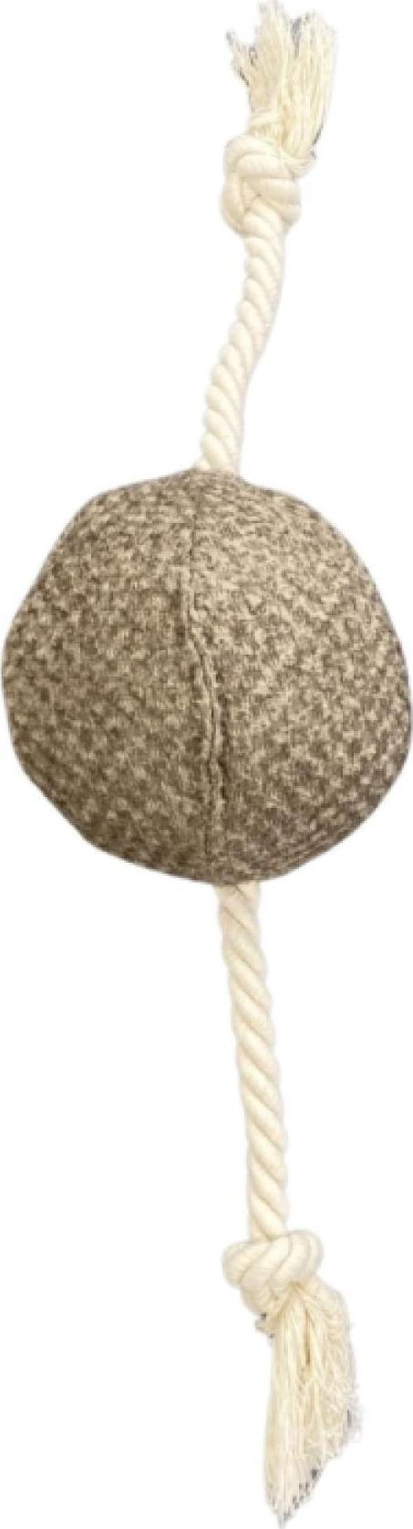 Pet Comfort İpli Top Köpek Oyuncağı Ø10cm, Kahverengi 40cm - Image 1