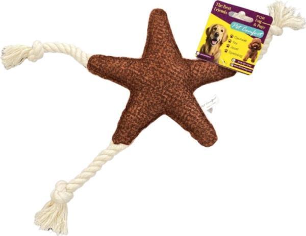 Pet Comfort İpli Yıldız Köpek Oyuncağı Kiremit Ø25cm, 40cm - Image 1
