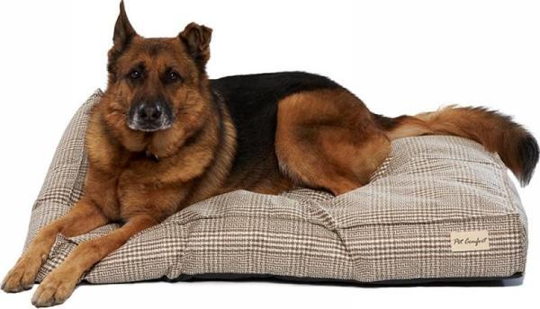 Pet Comfort Lima  Bej Kareli Köpek Yatağı L 110x75cm - Image 1