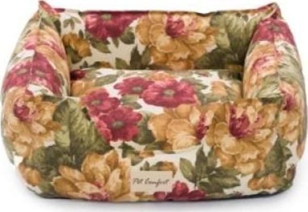 Pet Comfort Alpha  Gül Desenli Kedi ve Köpek Yatağı S 60x50cm - Image 1