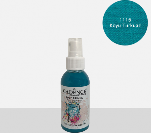 1116 Koyu Turkuaz Sprey Kumaş Boyası - Image 1