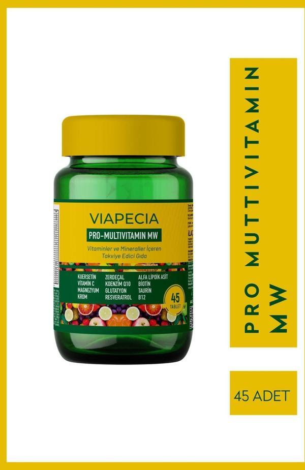Viapecia Bağışıklık Sistemi, Vitamin & Mineraller Pro Multıvıtamın Mw Takviye Edici 45 Adet Tablet - Image 1