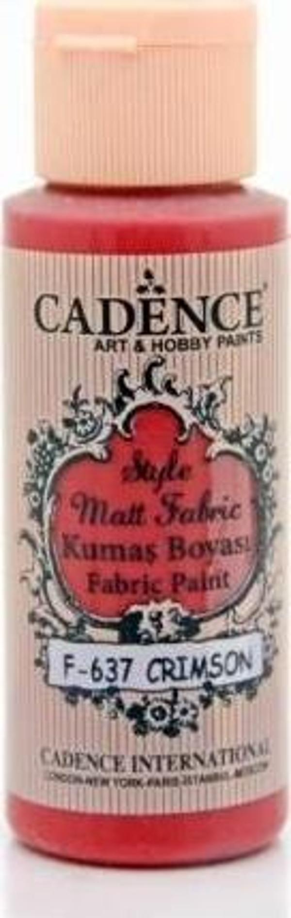 STYLE MATT KUMAŞ BOYA F-637 CRIMSON KIRMIZI 59ML - Image 1