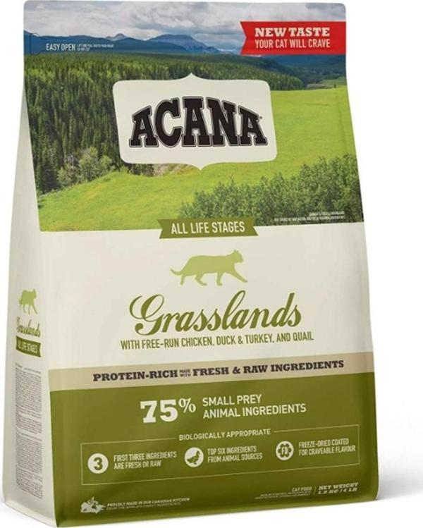 Acana Grasslands Ördekli Ve Tavuklu Tahılsız Kedi Maması 1,8 Kg - Image 1