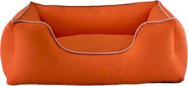 Pet Comfort Alpha  Köpek Yatağı Turuncu w Beyaz Biye M 80x65cm - Image 1