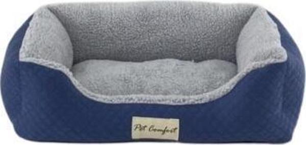 Pet Comfort Bravo Duo  Kedi ve Köpek Yatağı Mavi/Gri Peluş S 55x45cm - Image 1