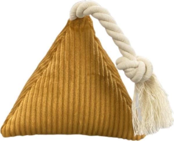Pet Comfort İpli Prizma Köpek Oyuncağı Sarı 12x25cm - Image 1