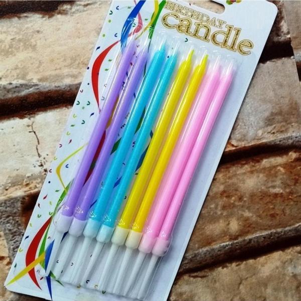 Kuzey Vıp Kalite Pastel Renkli Makaron Pasta Mumu Makaron Doğum Günü Mumu Soft Mum Happy Bırthday Candle - Image 1