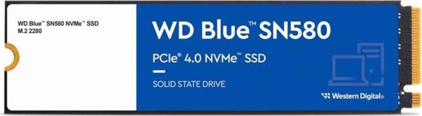 WD 500GB Blue SN580 WDS500G3B0E Nvme Gen4 4000MB/S 3600MB/S SSD Disk - Image 1