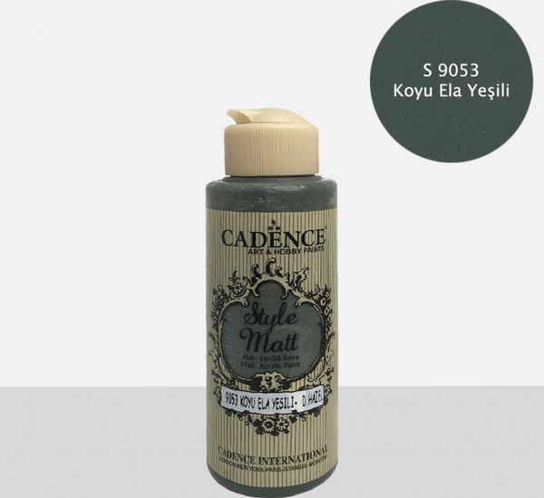 S9053 Koyu Ela Yeşil Mat Akrilik Boya - Image 1