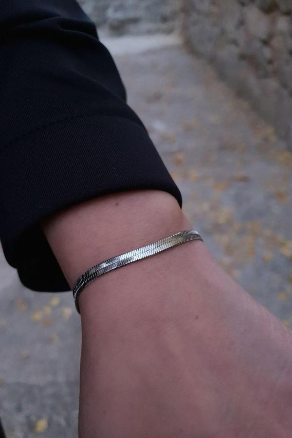 Alaşım İtalyan Zincir Bileklik Gümüş - 218 - Image 1