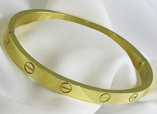 Alaşım Kartier Kelepçe Bileklik Altın - 128 - Image 1