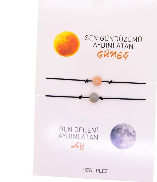 Altın Renk Güneş Ay  Arkadaş Şans Bilekliği - 2696 - Image 1