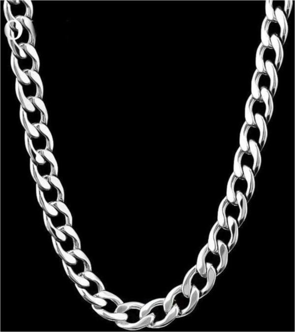 Gemici Erkek Cadena Zinciri Kolye 7 Mm 56 Cm Gümüş Renk - 101 - Image 1