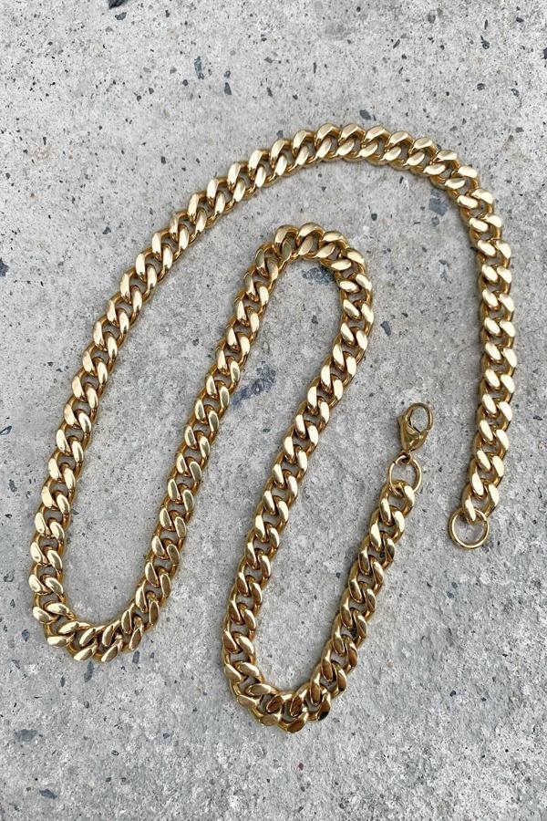 Gold Chain 6Mm Zincir. Cadena - 110 - Image 1