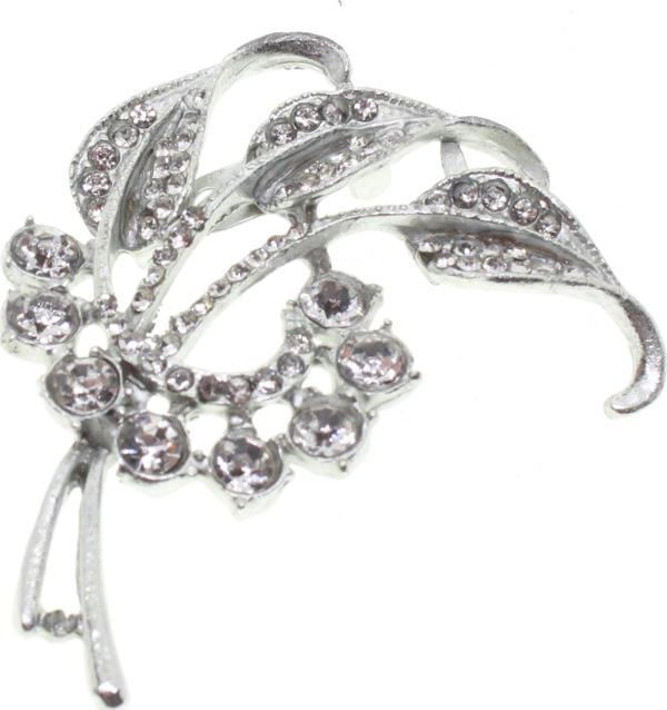 Gümüş Renk Lale Model Broş - 1719 - Image 1