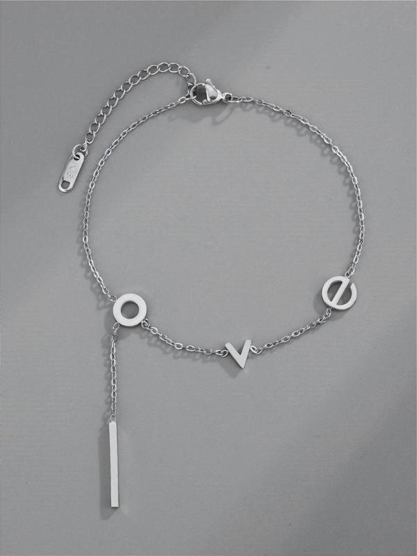 Gümüş Renk Love Kolye 946 - Image 1