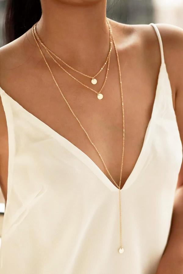 Kadın Stam Kolye Altın Kaplama - 57 - Image 1