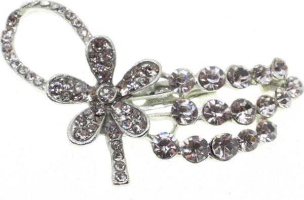 Gümüş Renk Çiçek Model Broş - 1693 - Image 1