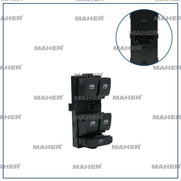 Cam Açma Düğmesi Polo / T-Cros 7 Arona / İbiza / Leon 2016 Sonrası (Dörtlu) (Oem No:5G0959857F) - Image 1