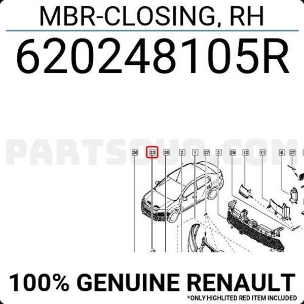 Renault Clio Symbol Joy 2013- Tampon Alt Deflektörü Sağ (Oem No:620248105R) - Image 1