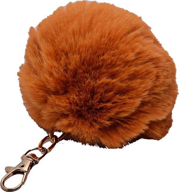 Taba Renk Peluş Ponpon Anahtarlık   977 - Image 1