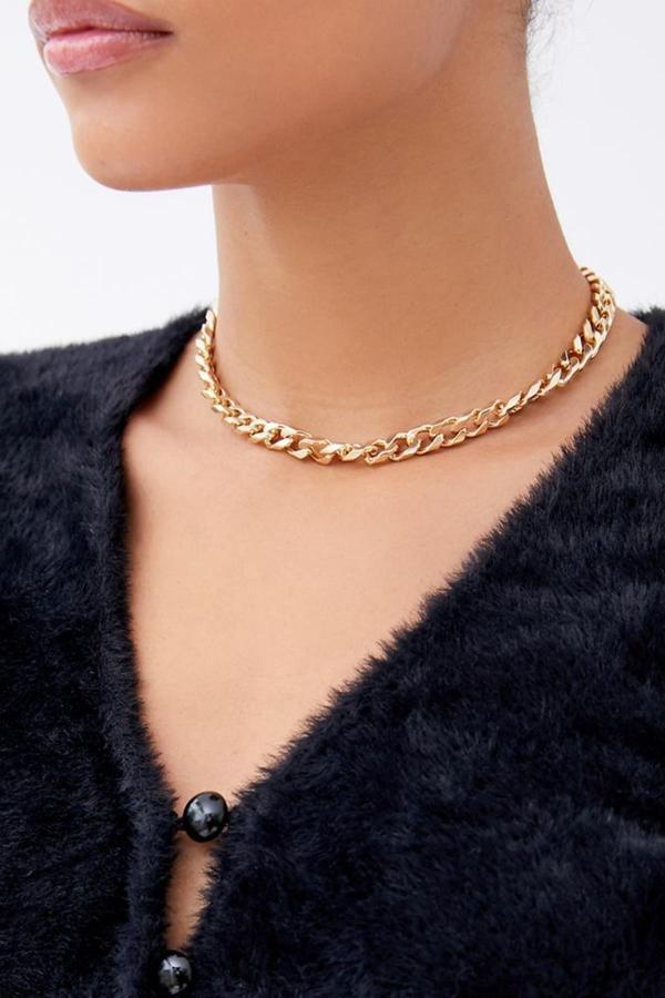 Thin Cadena Kolye Altın Kaplama - 221 - Image 1