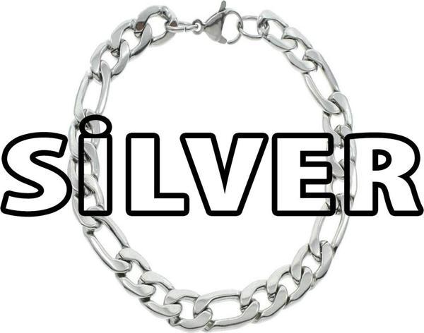 Unisex Aralıklı Şavin Figaro Silver Alaşım Bileklik - 179 - Image 1