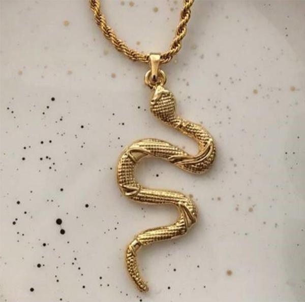 Yılan Figürlü Gold Kolye - 273 - Image 1
