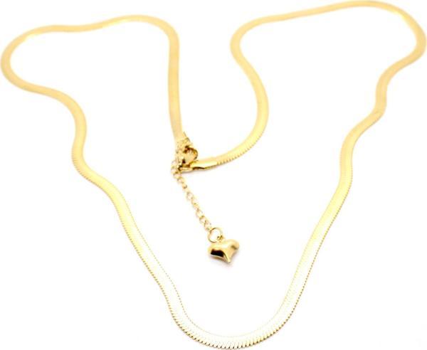 Altın Renk Çelik İtalyan  Kolye - 1428 - Image 1