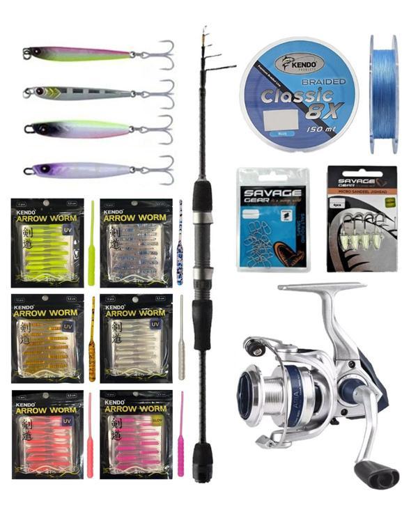YekOutdoor Arrow Worm LRF Seti Okuma Lrf-Tele-706UL 212cm 1-8 gr Lrf Kamışı&Okuma ARIA-1000a 1BB Olta Makinesi - Image 1