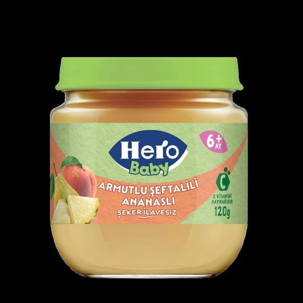 Nessiworld Hero Baby Armutlu Şeftalili Ananaslı Kavonoz Mama 120 Gr - Image 1