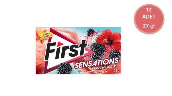 First Sensations Berry Hibisküs Aromalı Sakız 27gr-12 Adet - Image 1