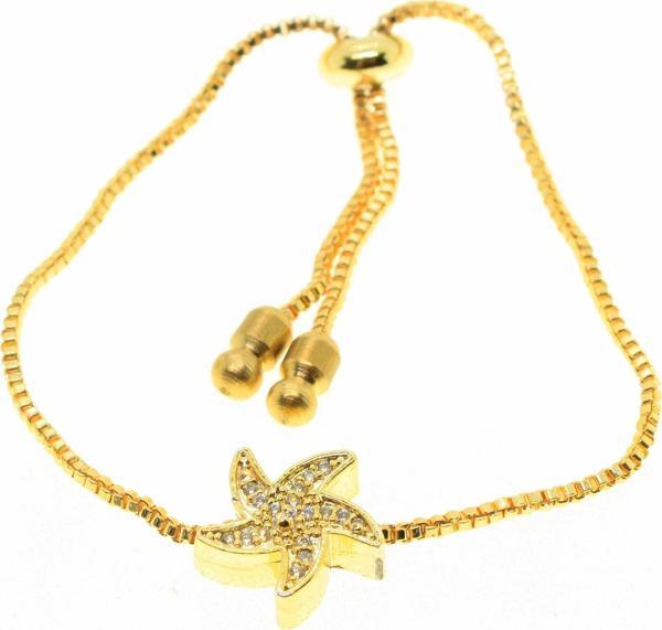 Altın Renk Yıldız Model Asansör Zirkon Bileklik - 2018 - Image 1