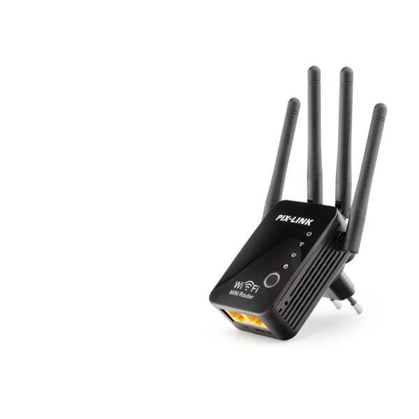 Wıfı Repeater + Router + Ap 300Mbps Siyah LV-WR16 - Image 1