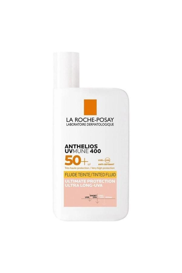La Roche Posay Anthelios Uvmune Fluid SPF+50 Tüm Ciltler İçin Yüksek Korumalı Renkli Yüz Güneş Kremi - Image 1