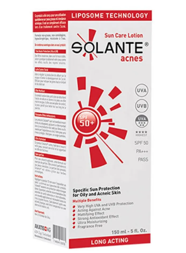 Solante Acnes Lotion Spf 50 150ml - Image 1