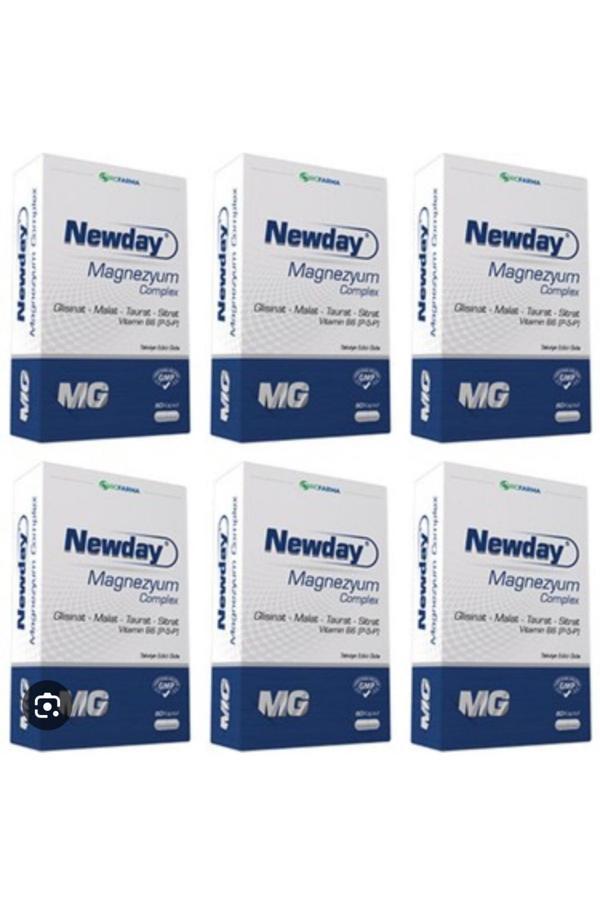 Newday Magnezyum Complex Vitamin B6, 60 Kapsül 6 Adet - Image 1