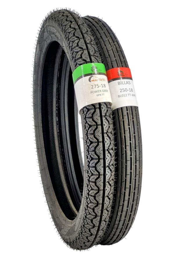275-18 VE 250-18 TT (TUBETYPE - İÇ LASTİKLİ TİP) LASTİK TAKIMI - Image 1