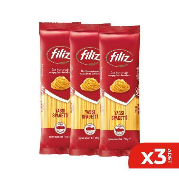 Filiz Yassı Spagetti 500 GR.  3Lü Set - Image 1