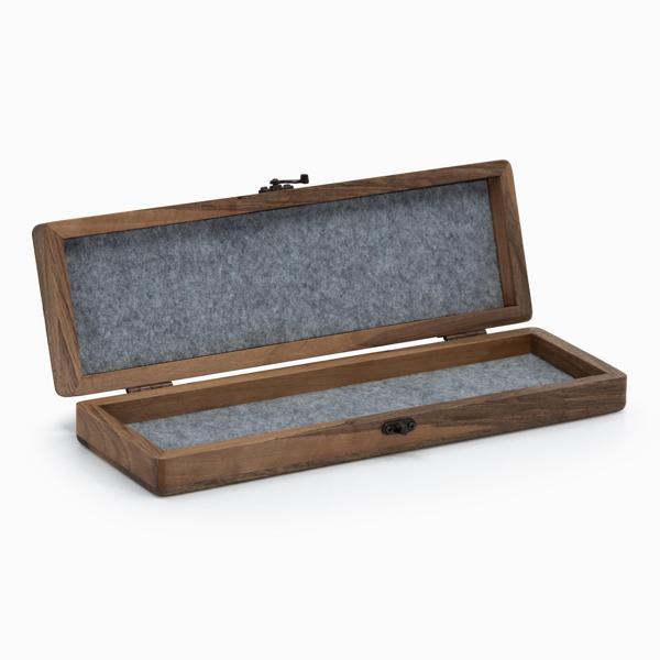 Woodsaka Kapaklı Ahşap Kalem Kutusu - Uzun - Ceviz - Image 1