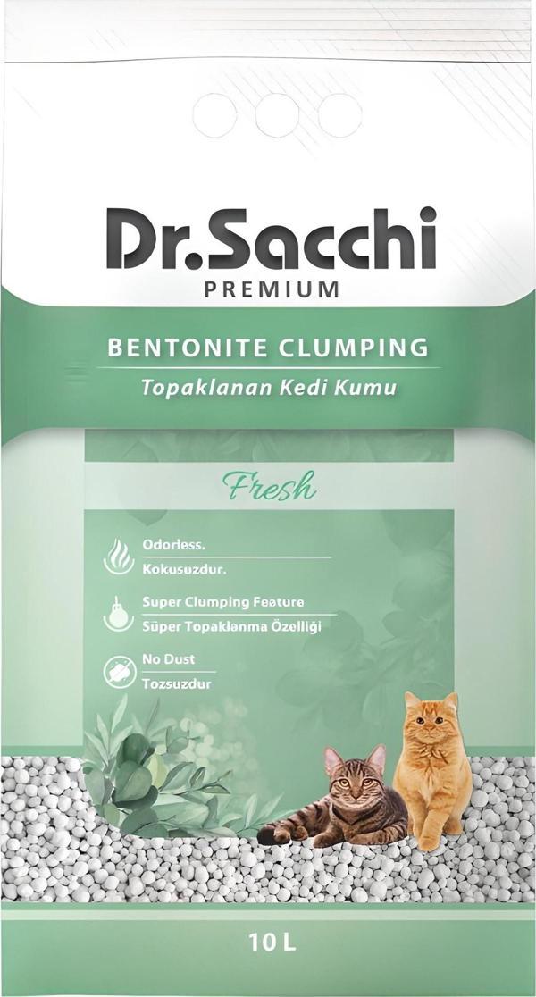 Dr.Sacchi Fresh Bentonit Kedi Kumu 10 Lt - Image 1