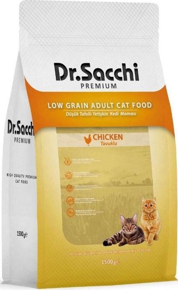 Dr.Sacchi Yetişkin Tavuklu Kedi Maması 1,5 Kg - Image 1