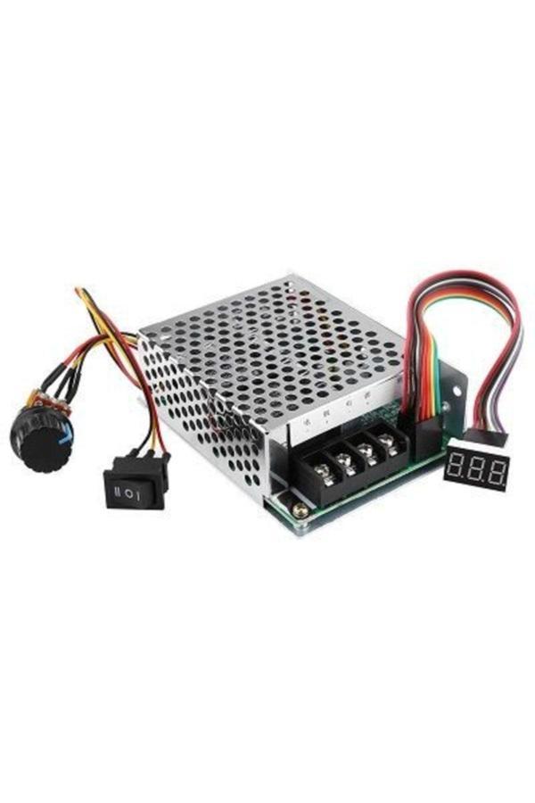 Arduino 10V-55V 40A Pwm Fırçalı Dc Motor Sürücü (Cw Ccw Ters Haraket Anahtarlı Ve Led Ekranlı) - Image 1